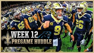 Brees & Demario Lead Saints Pregame Huddle vs Panthers | Week 12 | 2019 NFL