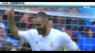 Benzema Goal Real madrid  1 - 0 Valencia (9/5/2016) HD