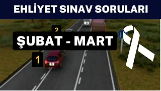 EHLİYET SINAV SORULARI 2023 , 2023 ŞUBAT, MART EHLİYET SORULARI  ☑️☑️☑️