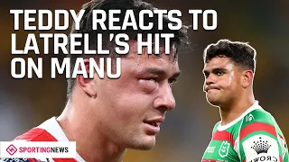 James Tedesco Reacts to Latrell Mitchell's Hit on Joey Manu | NRL 2021