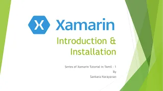 Xamarin Basics Tutorial in Tamil Part -1 | Introduction & Installation for Beginners