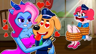Labrador! Please Stay, Don't Leave Papillon - Very Happy Story - Sheriff Labrador Police Animation