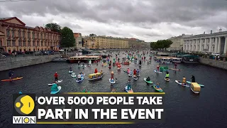 7th Anniversary of the annual paddle board festival in St. Petersburg | International News | WION