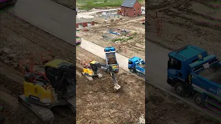 Muck away job at a development site #excavator #tipper #aggregates #volvo