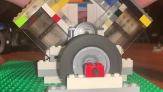 Lego v twin vacuum engine