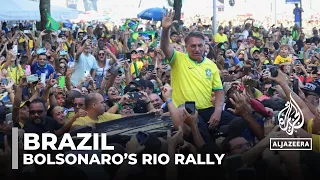 Brazil’s Bolsonaro supporters rally in Rio and laud Elon Musk