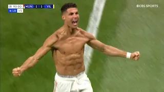 Ronaldo scores the winning goal vs Villarreal UCL 2021 HD