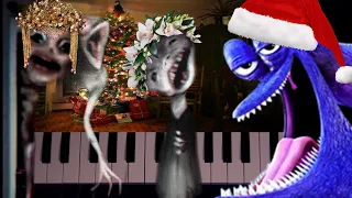 Christmas Kraken Song / singing Trevor Henderson's creatures / ONE FINGER piano