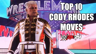 TOP 10 CODY RHODES MOVES - WWE 2K24