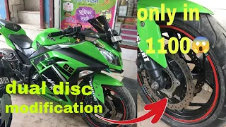 Kawasaki ninja 300 double disc install#viralvideo#youtubevideo#tranding#ninja#motorcycle#bike#