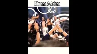 Rihanna's reaction to Ariana grande's singing..She really loves her..