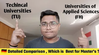 Difference between Techincal Universities (TU) and Universities of Applied Sciences (FH) || TU vs FH