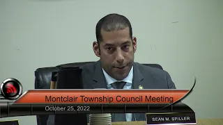 Montclair Town Council Meeting - October 25, 2022