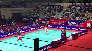 2017 Macau Open MS Final Kento MOMOTA vs Ihsan Maulana MUSTOFA Nice angle 1080P