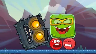 Red Ball 4 Fusion Battle | Red Ball & Tomato Ball Fight Om Nom Ailen & Bomb Boss