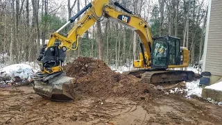 Cat 316F - Backyard Grading Project