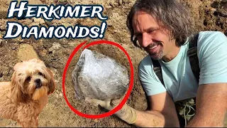 Digging HUGE Herkimer Diamond Crystals! The Crystal Collector LIVE!