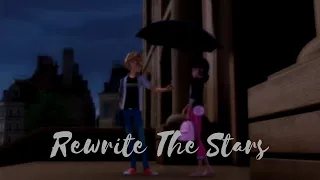 Miraculous Ladybug || Adrienette || AMV || Rewrite the Stars ||