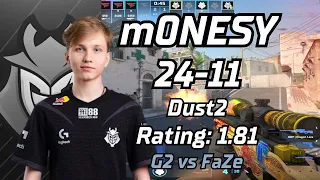 G2 m0NESY (24-11) vs FaZe (Dust2) | IEM Dallas 2024 | May 31, 2024 #cs2 #demo