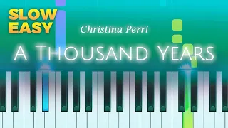 Christina Perri - A Thousand Years - SLOW EASY Piano TUTORIAL by Piano Fun Play