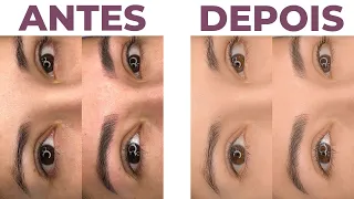 Como editar fotos de ANTES E DEPOIS de micropigmentação - Design de sobrancelhas