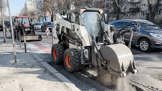 Amazing Bobcat. How it cuts asphalt ? Road Repair