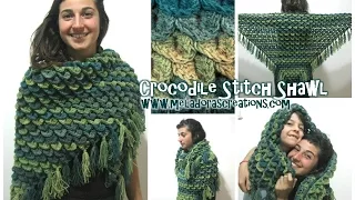 Learn How To Crochet The Stunning Crocodile Stitch Shawl!