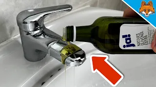 Kippe Olivenöl auf deinen Wasserhahn und STAUNE WAS PASSIERT💥(Genialer Trick)🤯