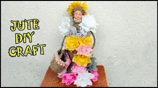 jute craft ideas | diy craft doll | jute craft doll | decorate doll using jute rope