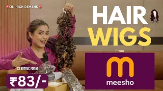 All types of HAIR WIGS - Hair extensions from MEESHO💜 | Detailed video | Honest Review | gimaashi