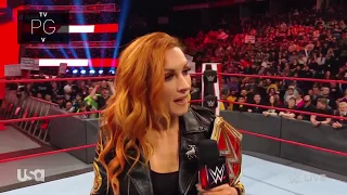 Becky Lynch Segment Raw, 17 Feb,2020