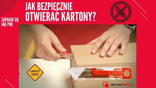 NÓŻ BEZPIECZNY z automatycznie chowanym ostrzem - jak bezpiecznie otwierać paczki/palety? | Heykapak