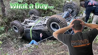 We Take On INSANE Tracks In The Winch Trucks | Rollovers and Broken Bits