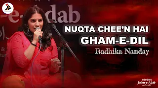 Nuqta Cheen Hai Gham-e-Dil | Radhika Nanday | Jashn-e-Adab 2022