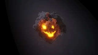 Smoke Pumpking Halloween VJ Loop - Pumpkin Scary Spooky Background Animation