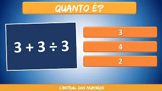 QUIZ de MATEMÁTICA :: Quantas você acerta? :: Treine sua Memória com 20 Continhas de Matemática!