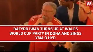 Dafydd Iwan turns up at Wales World Cup party in Doha and sings Yma o Hyd