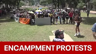 Dozens more arrested at UT Austin as police use pepper spray, flash bangs to break up protests