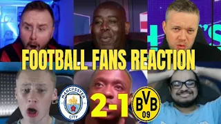 FOOTBALL FANS REACTION TO MAN CITY 2-1 DORTMUND | FANS CHANNEL