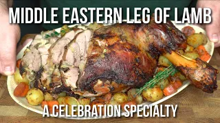 Tender & flavorful Middle Eastern leg of lamb - A celebration specialty dish