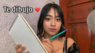 ASMR compañera de clase amable te dibuja ✏️