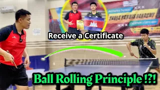 How to return a Sidespin serve according to the rolling principle