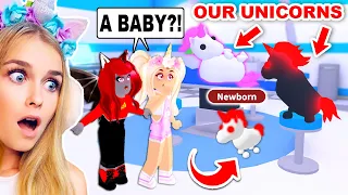 Our UNICORNS Had A BABY And We Had NO IDEA In Adopt Me! (Roblox)