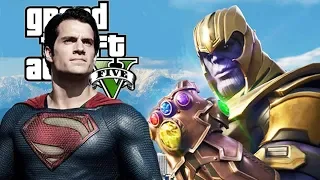 SUPERMAN VS THANOS!!! ULTIMATE GTA 5 MODS BATTLE!!!