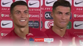 Ronaldo's BRILLIANT reaction to breaking men’s all-time international goals record! 😃