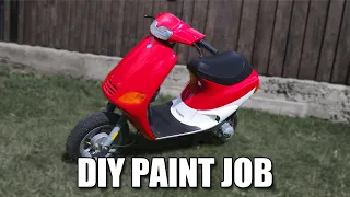 How to Repair and Paint Moped Cheap - fix cracks, remove scratches, fill holes, change colour