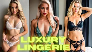 Stunning Blonde Girls x Hot Luxury Lingerie 🔥 Captivating AI ART Lookbook