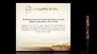 EVANGELHO DE JESUS CRISTO SEGUNDO JOÃO 15, 9-11  DO DIA 02 DE MAIO COMENTADO E NARRADO