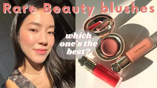 Rare Beauty blush comparison: matte/dewy liquid blush + melting cream blush!