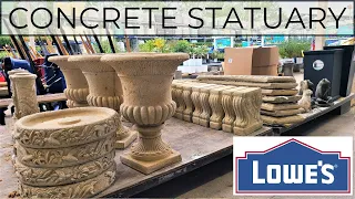 LOWES NEW Statuary Inventory September 2022! Concrete Urns & Planters, Birdbaths, & Garden Statues!